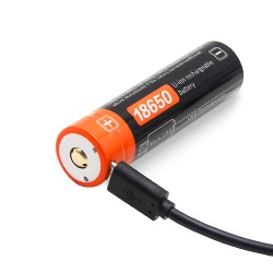 USB port 3.7V 2600mAh 18650 li-ion rechargeable battery